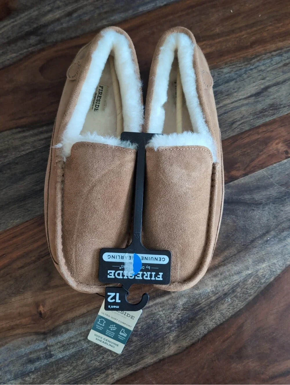 FIREBY DEARFOAMS Mens Brown Temperature Regulating Melbourne Slippers Shoes  12